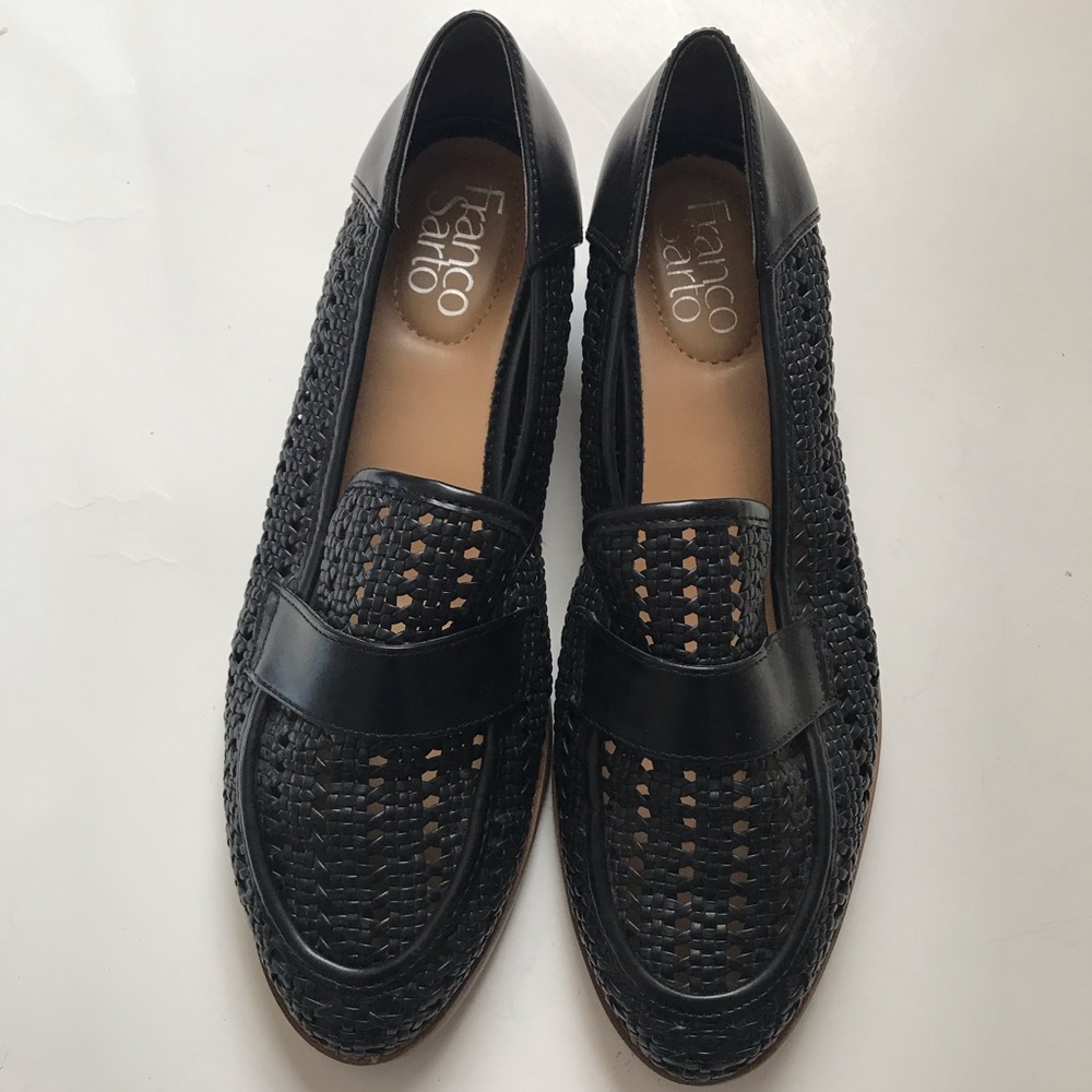 Franco Sarto Women’s Woven Black Loafers Size 7.5 - Picture 2 of 8